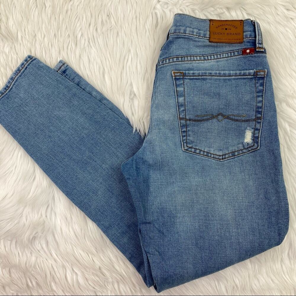 Lucky Brand Women's Sierra Cigarette Jeans Blue Size 2 Distressed Casual